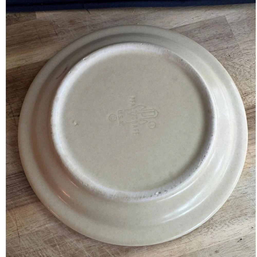 Pfaltzgraff Village Bread and Butter Plate Vintage Stoneware Brown Floral 6.75in
